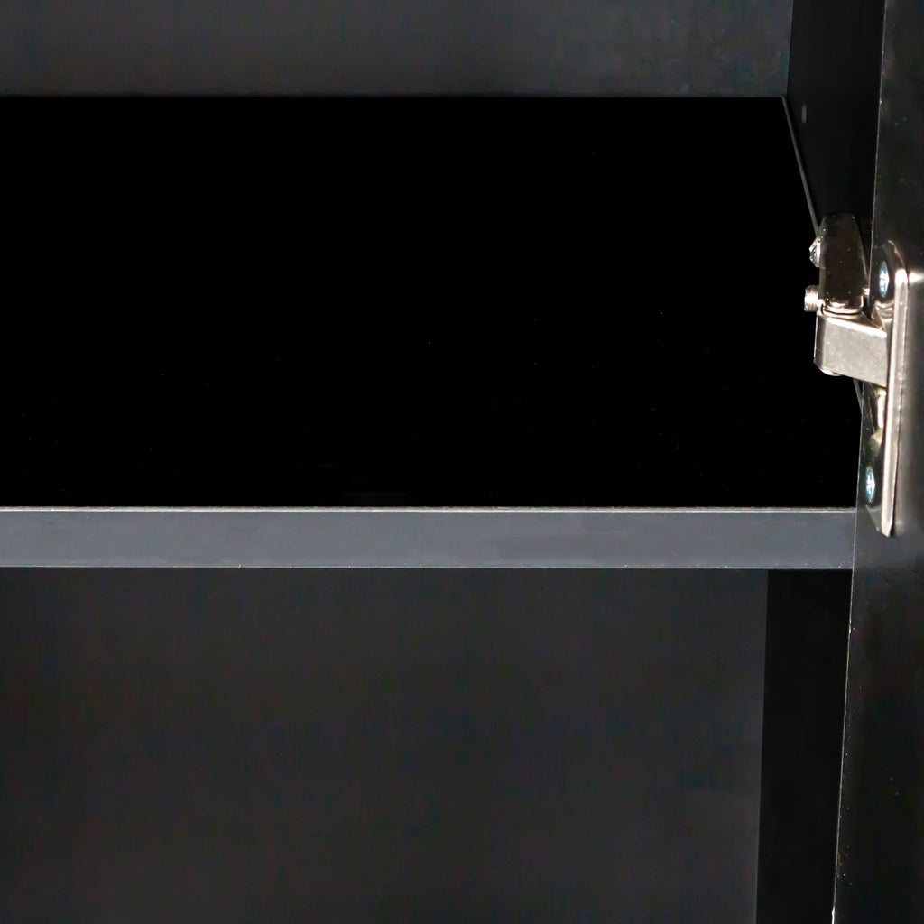 Black Modern Buffet Cabinet with LED Light and Drawer S878