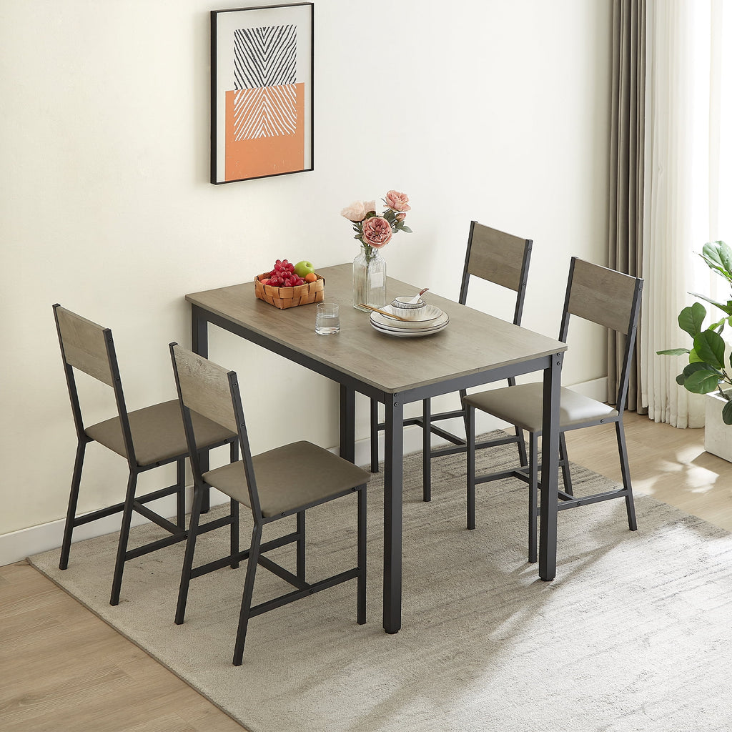 5-Piece Dining Room Table Set with 4 Chairs A902848