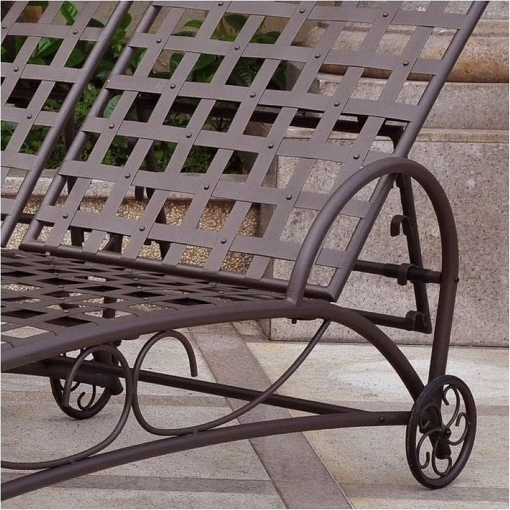 Wrought Iron Double Patio Chaise Lounge L742081