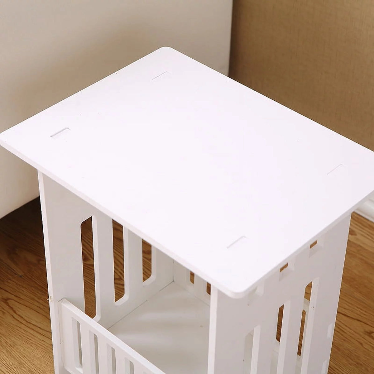 White Square Nightstand O74361