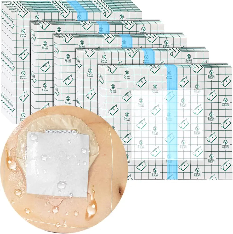 Waterproof Ostomy Bag Shower Cover with Non Sticky Pad 8x8, 25pcs V143287
