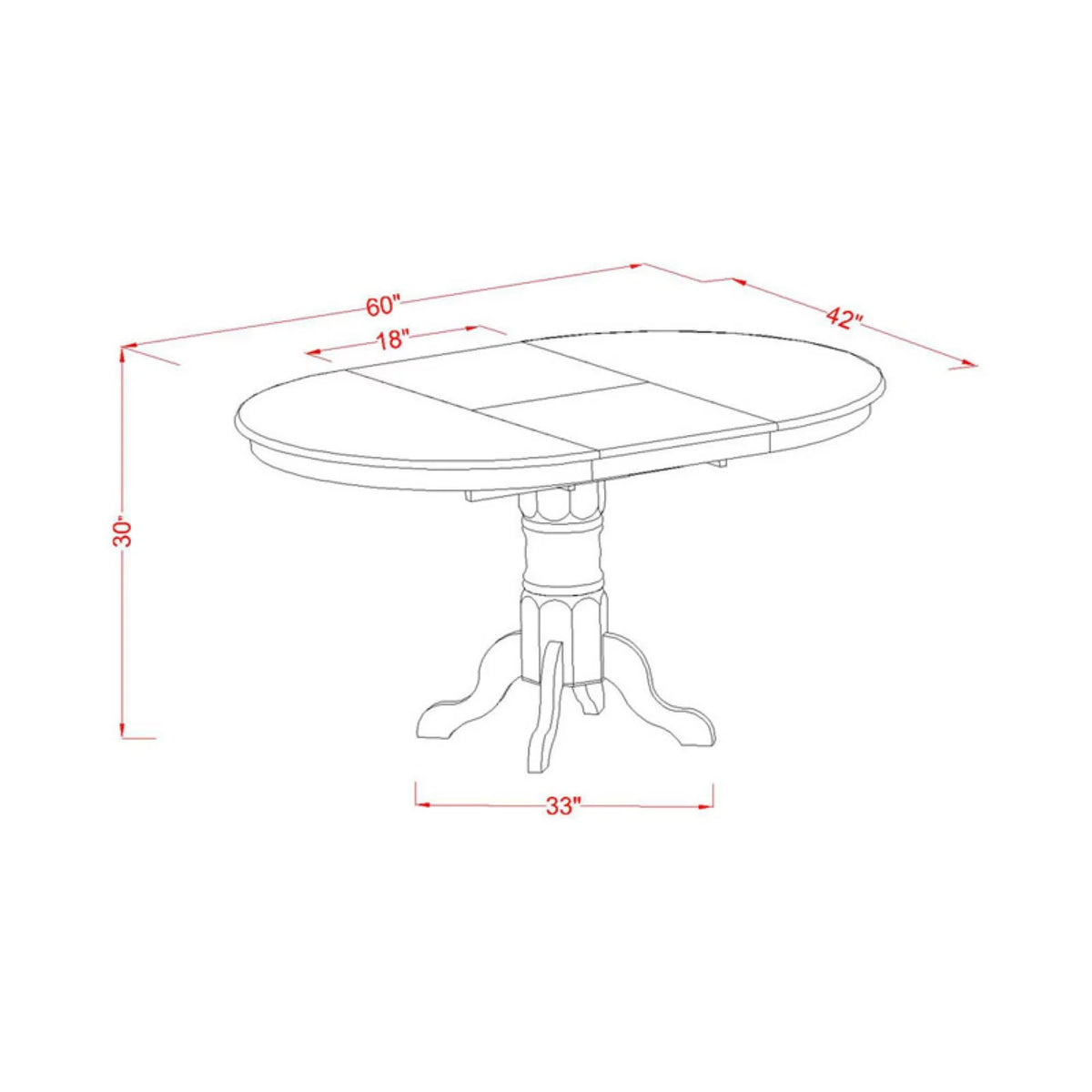5 Piece Wood Dining Table Set C924