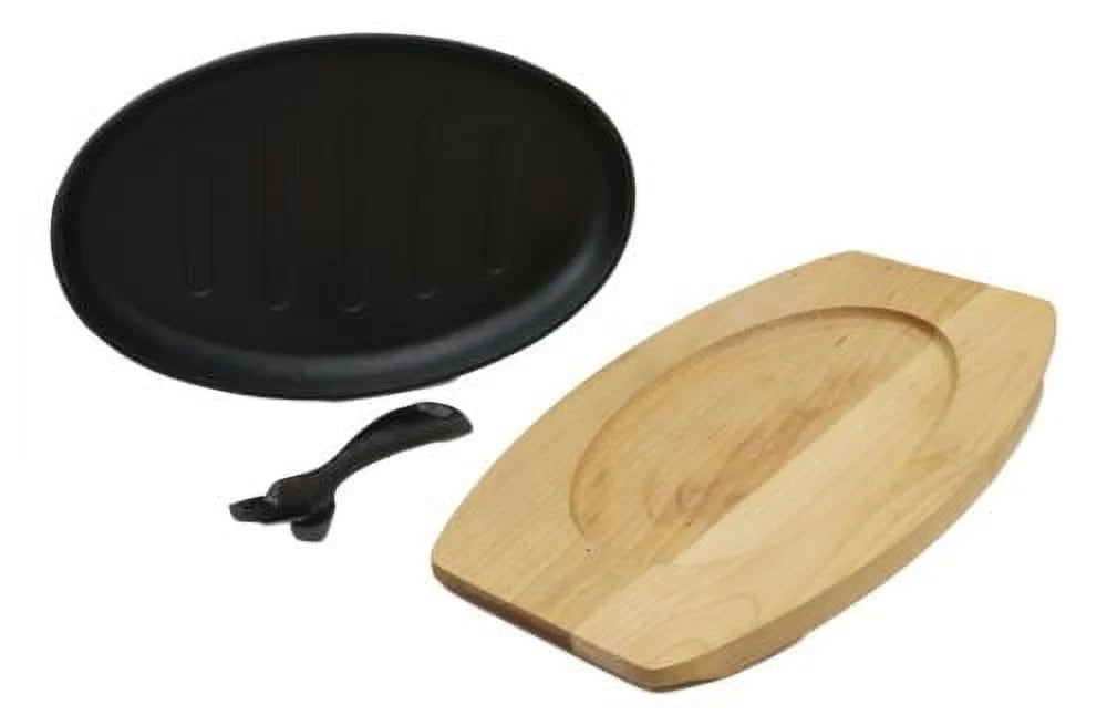 Enameled Cast Iron Fajita Skillet Set 10.5" V56410