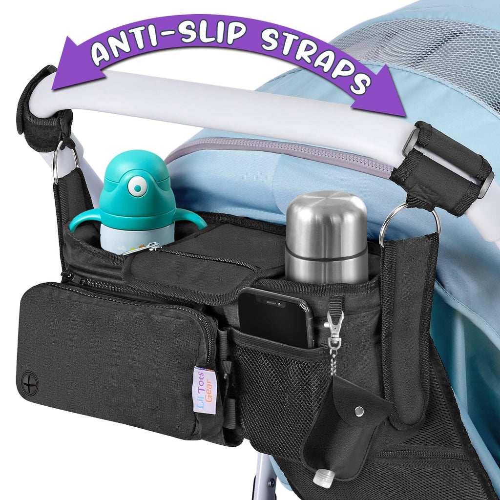 Universal Baby Organizer Insulated Cup Holder Stroller Caddy W576