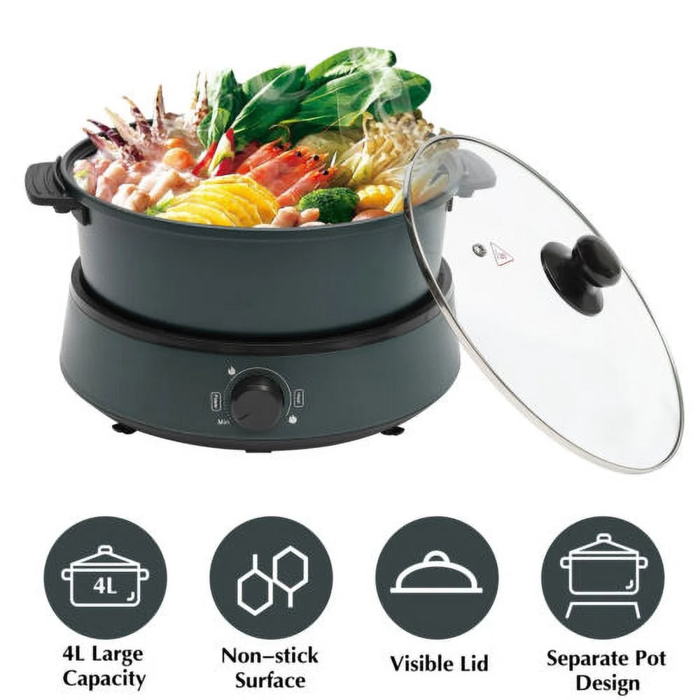 4 L 1350W Non Stick Electric Hot Pot Q694