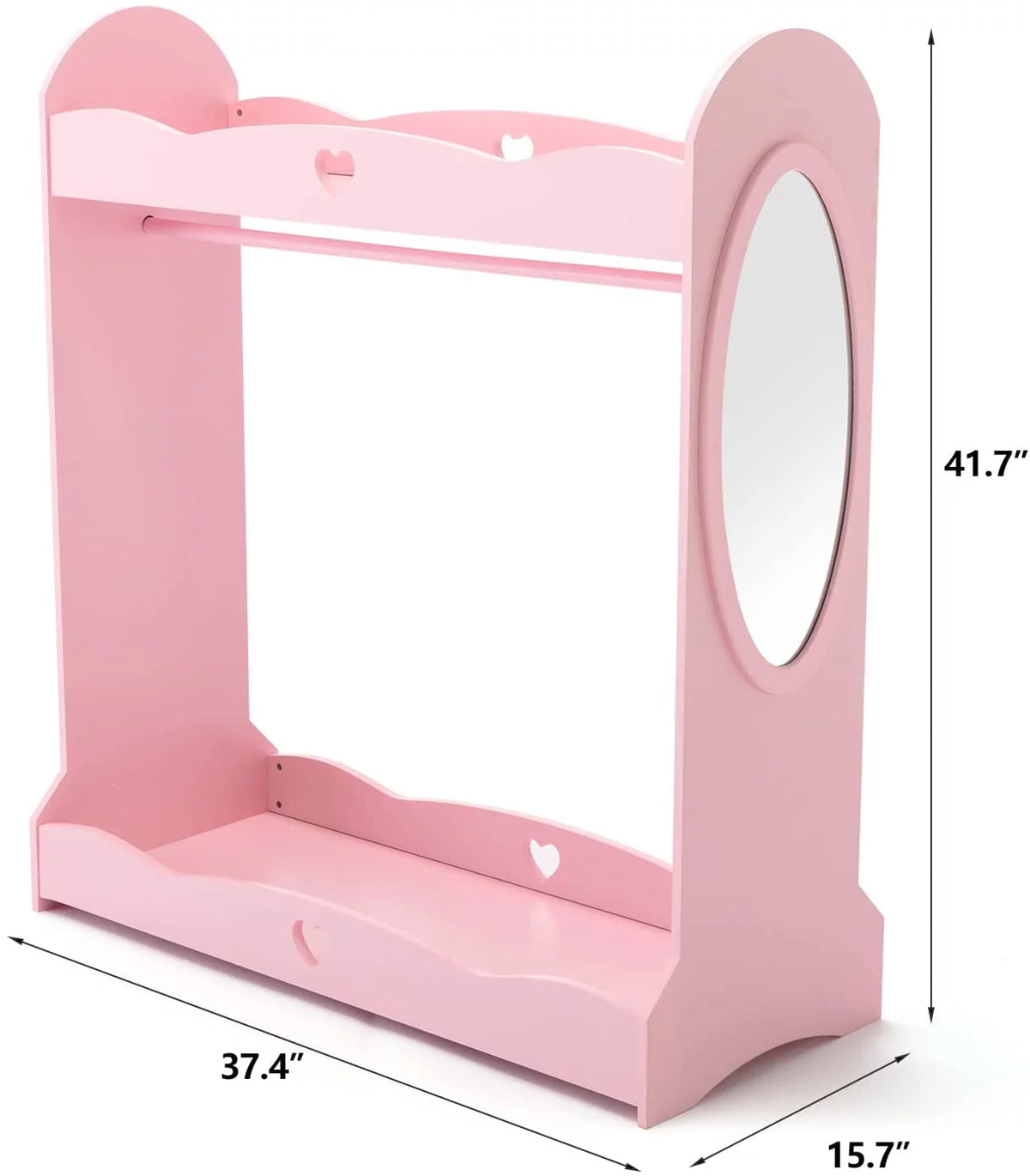 Kids Dress Up Storage Armoire Closet with Mirror A791
