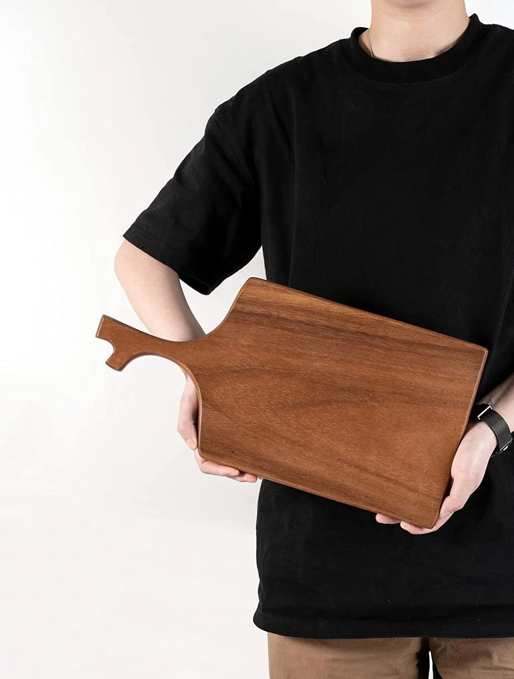 Acacia Wooden Cutting Board with Grip Handle H85836