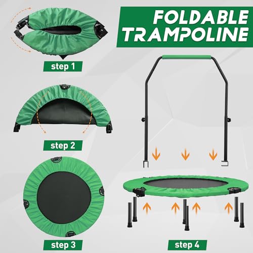 40" 48" Mini Trampoline with Adjustable Bar Z361
