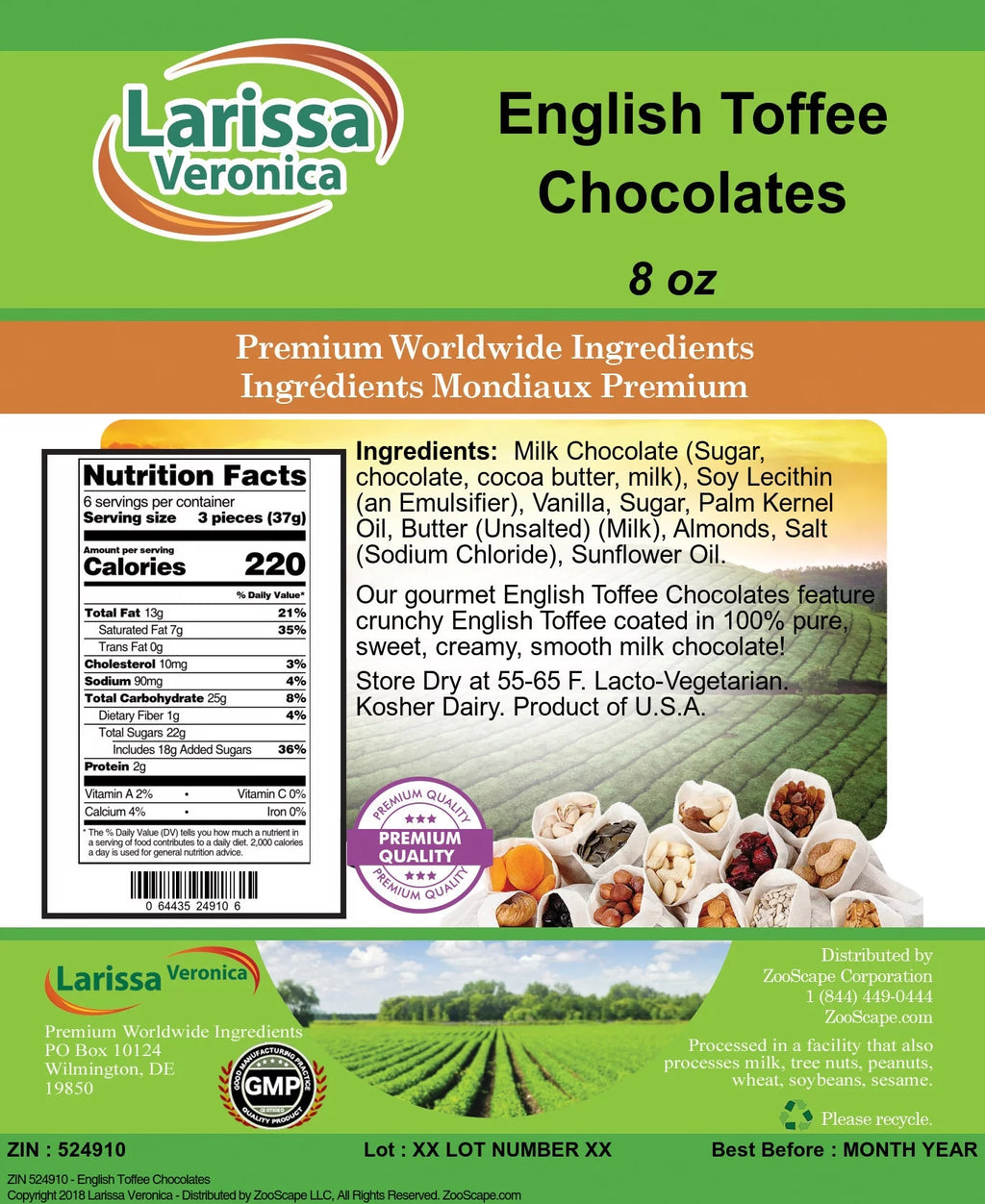 English Toffee Chocolates 8 oz 2-Pack T3352