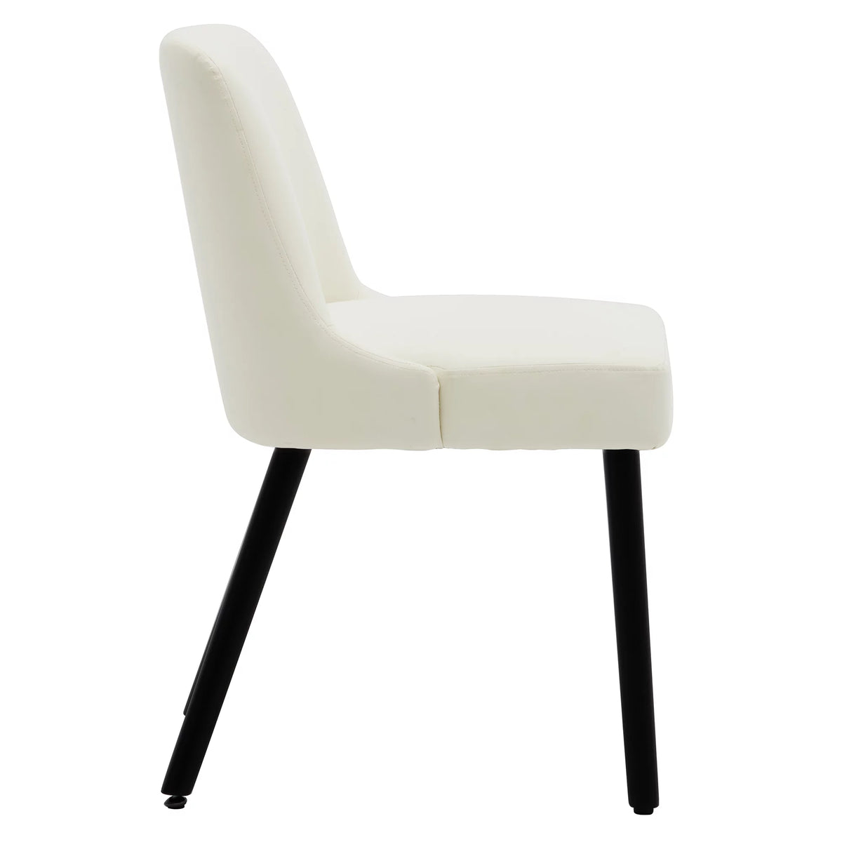 White Upholstered Dining Chair Set of 2 B1539