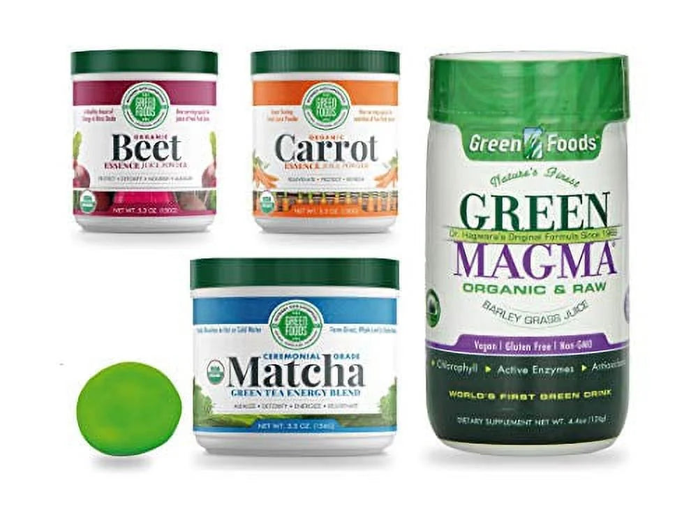Organic Beet Carrot Matcha Green Foods Bundle N8385