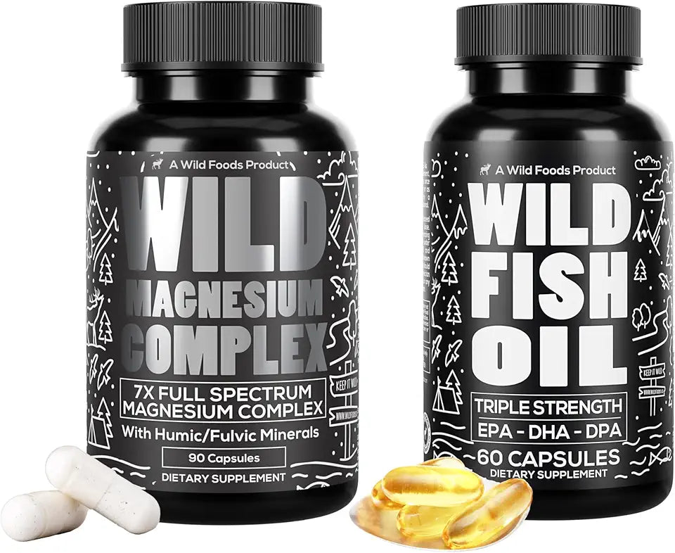 Magnesium Complex & Fish Oil Omega 3 Supplements Y111