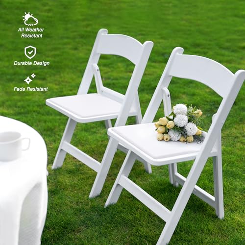 4 Pack Resin Folding Chair with Vinyl Padded Seat F893
