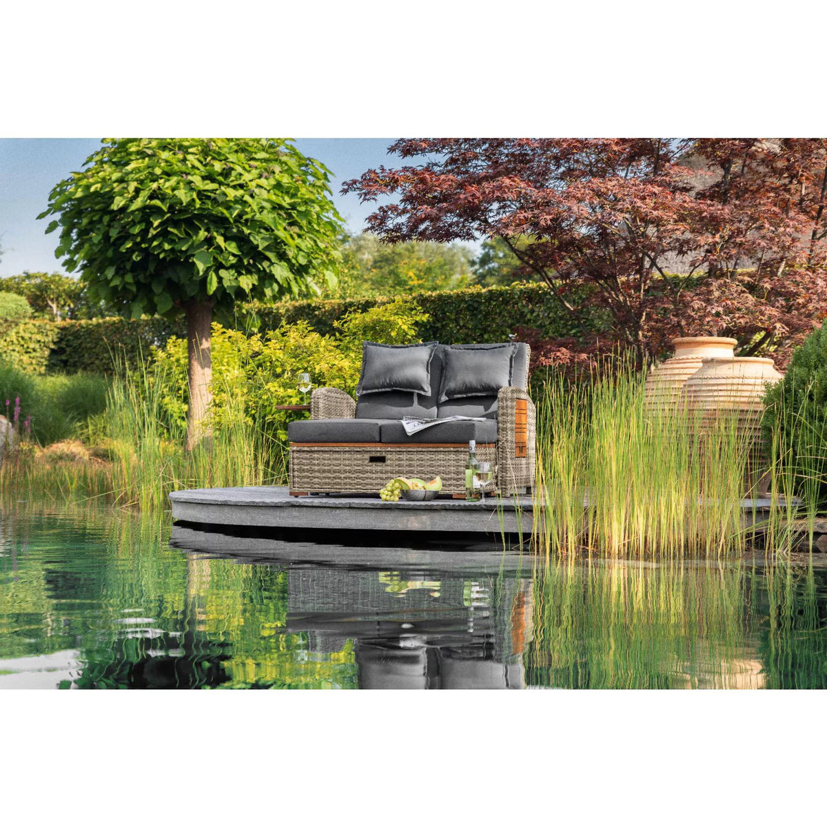 Solid Teak Wood Outdoor Modular Daybed K8842