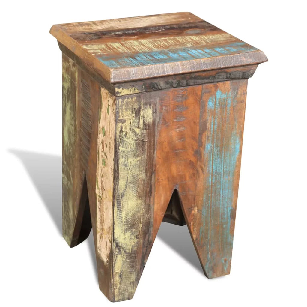 Solid Reclaimed Wood Stool Z9811