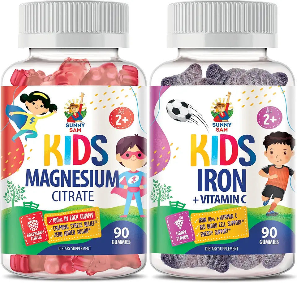 Iron Gummies for Kids & Magnesium Gummies for Kids & Adults 100mg O470555