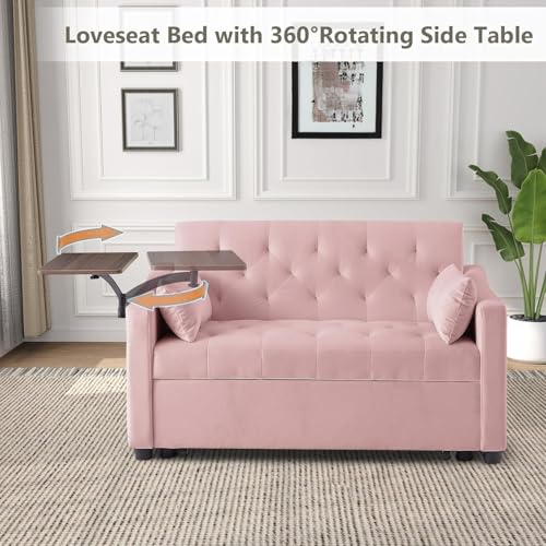 Velvet Full Size Sleeper Sofa with Pullout Bed M33722