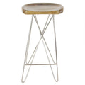 Brown Mango Wood Bar Stool L9962