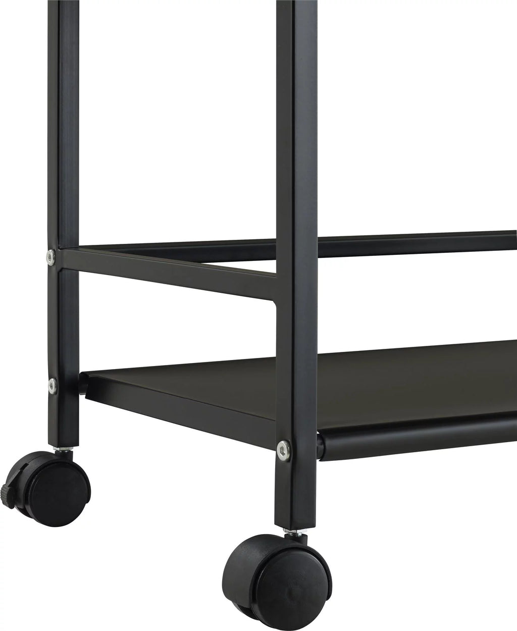 3 Shelf Metal Rolling Utility Cart, Black Q321440