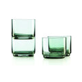 Green 9 oz Stackable Short Glasses Set of 4 V542970