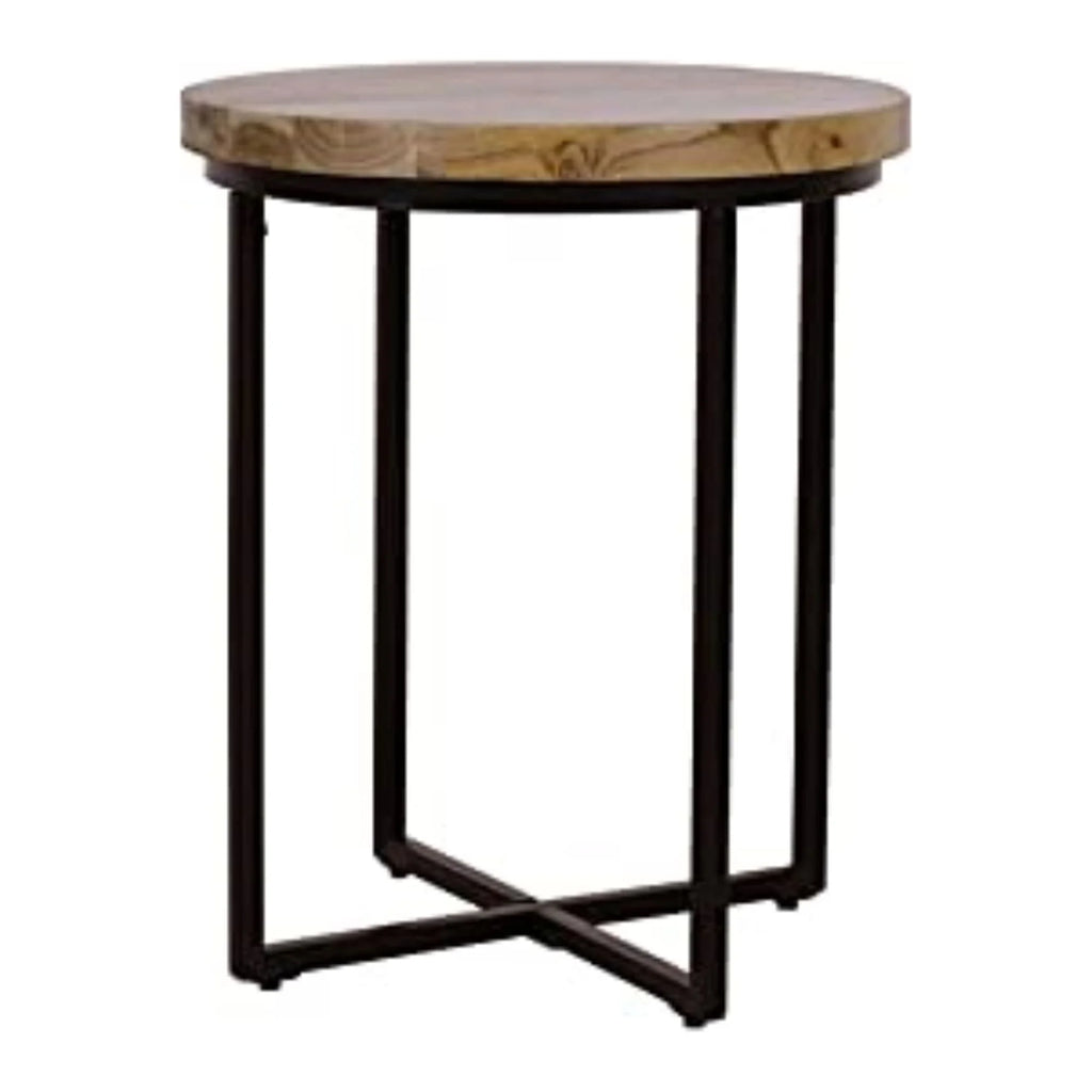 Solid Wood Round End Table A7886