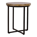 Solid Wood Round End Table A7886