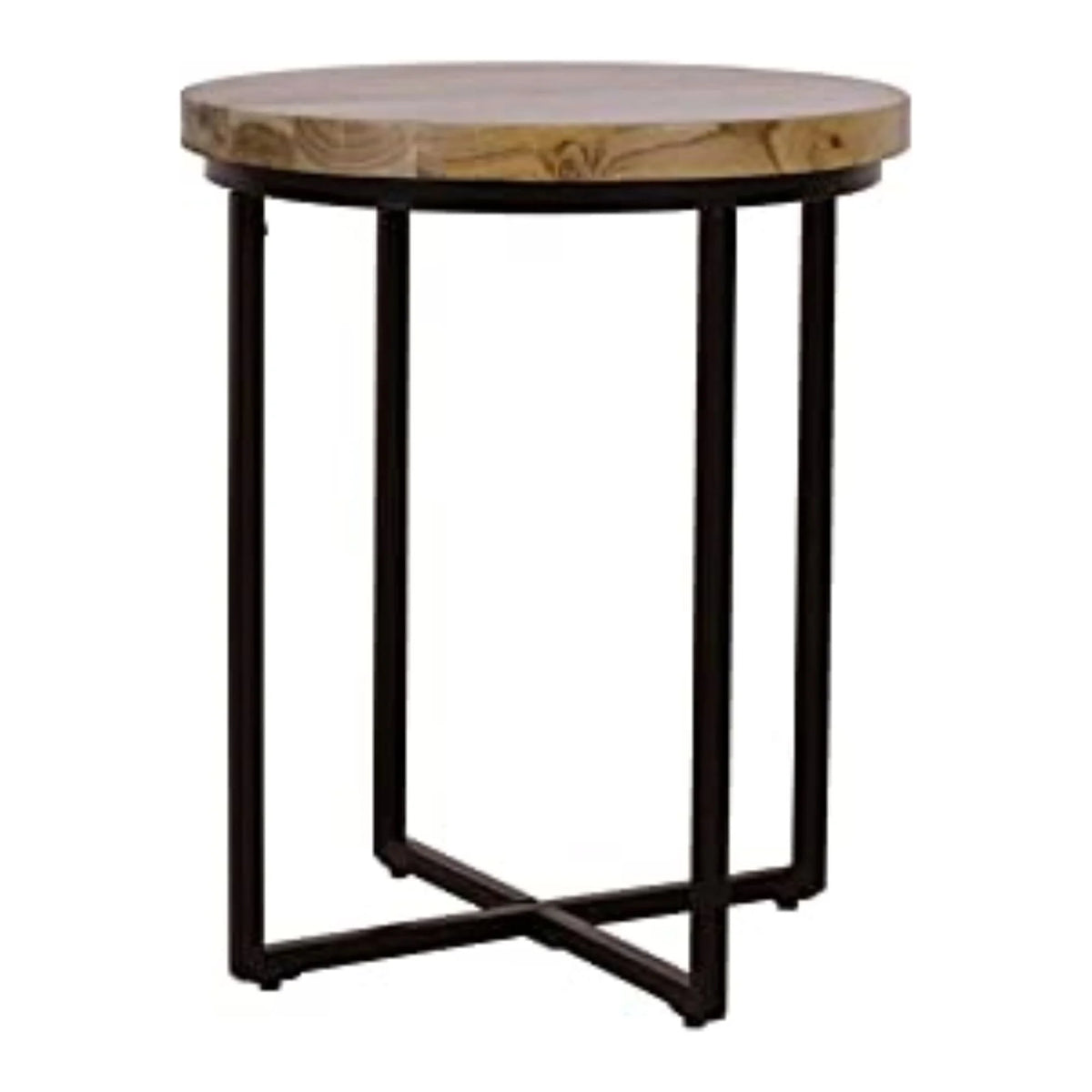 Solid Wood Round End Table A7886