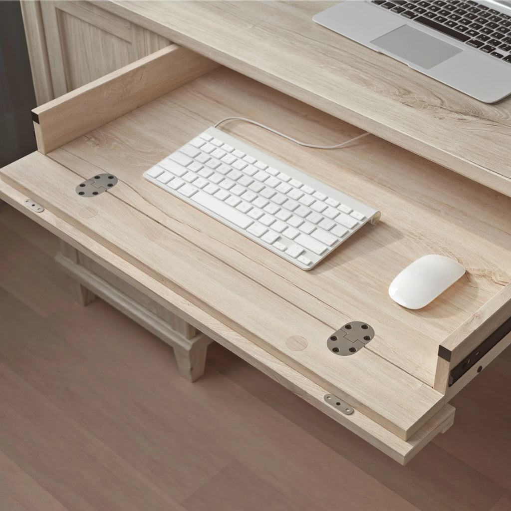 Engineered Wood Computer Desk in Chalk Oak S455