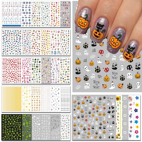 Christmas Nail Wraps Self-Adhesive Glitter Nail Art Decals with Nail File D24145