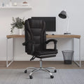Black Faux Leather Reclining Office Chair P178644