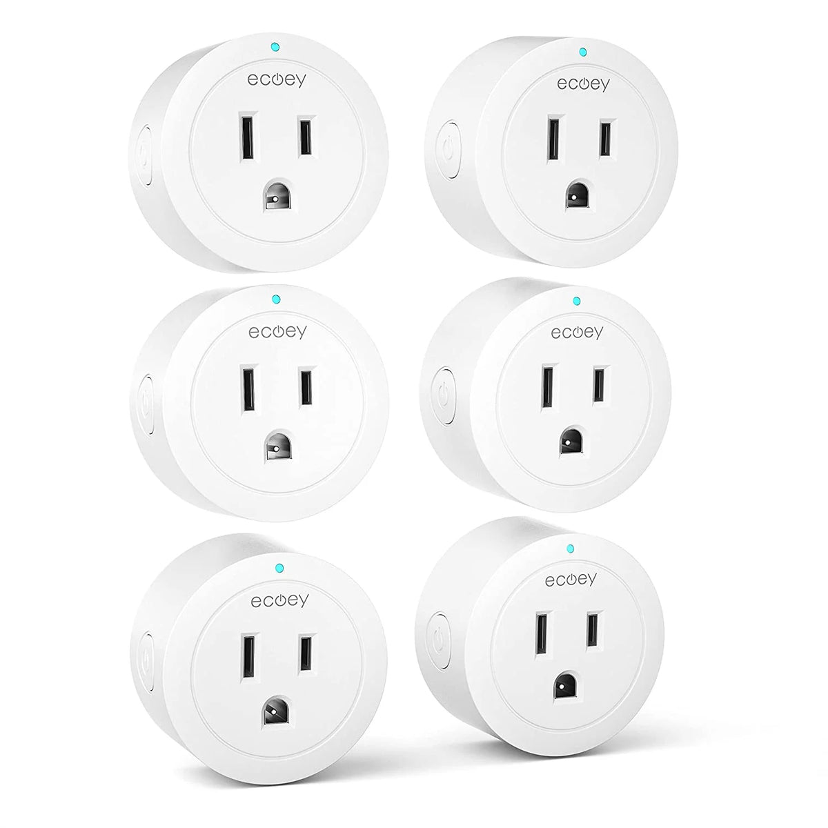 Smart Plug Wi-Fi Outlet with Timing and Voice Control, 6 Packs D683
