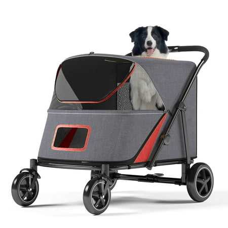 Pet Stroller with Brakes and Storage Pocket P366577