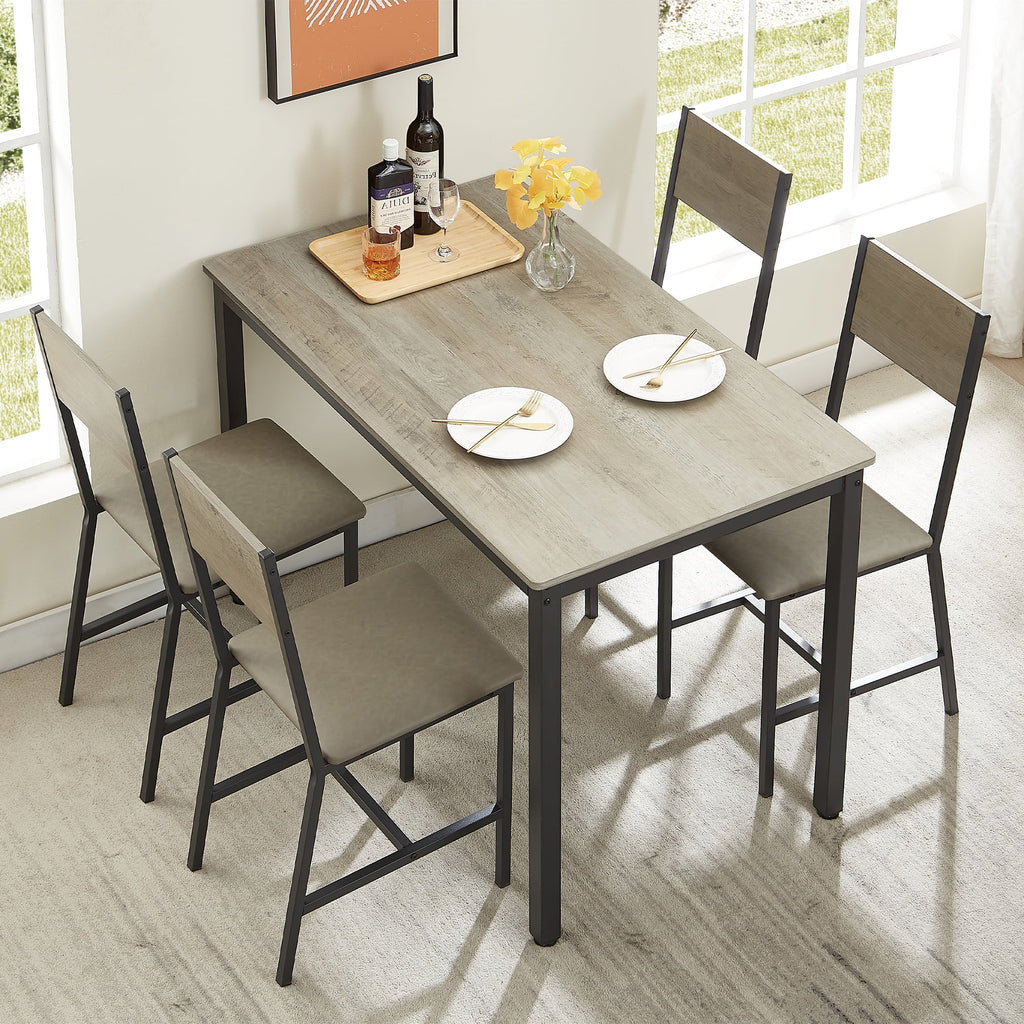 5-Piece Dining Room Table Set with 4 Chairs A902848
