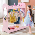 Kids Dress Up Storage Armoire Closet with Mirror A791