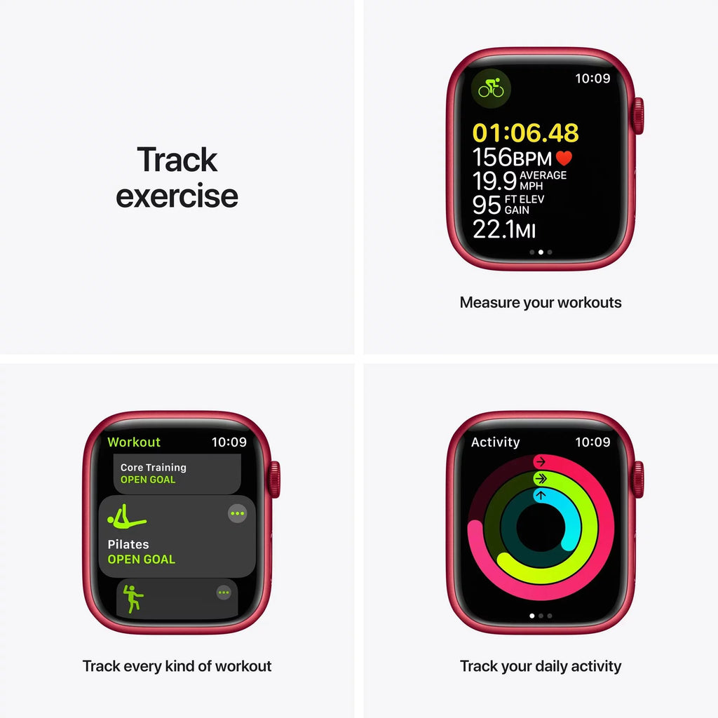 Red 45 mm Aluminum Case Smartwatch with Sport Band G821147