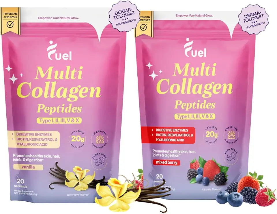 Mixed Berry & French Vanilla Collagen Peptides Powder S1058