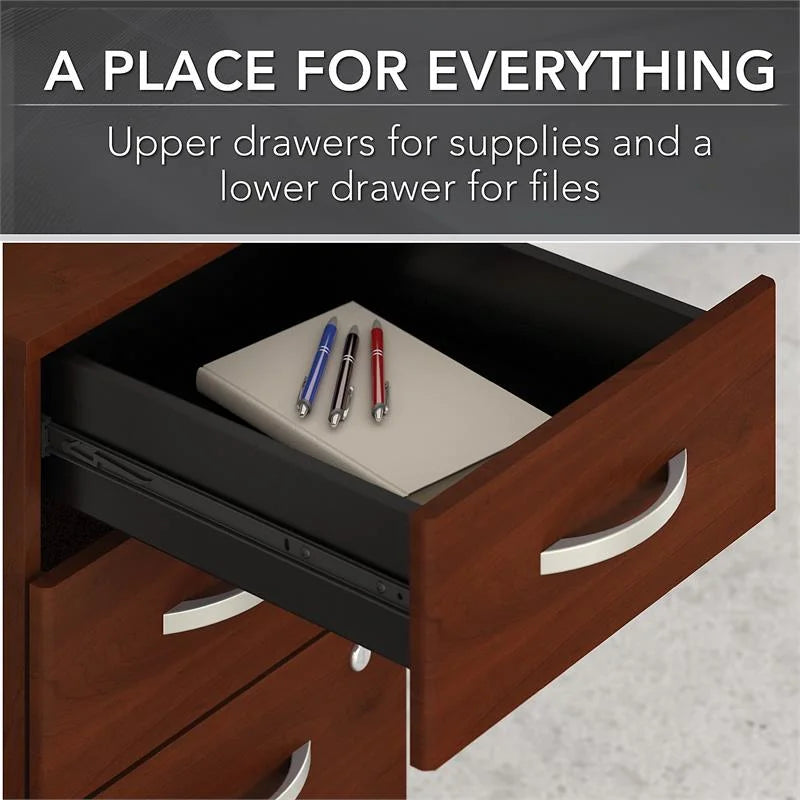2 Piece Wood Mobile Filing Cabinet Set H9303