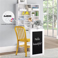 Collapsible Wall Mounted Desk with Storage Cabinet & Shelves A20379