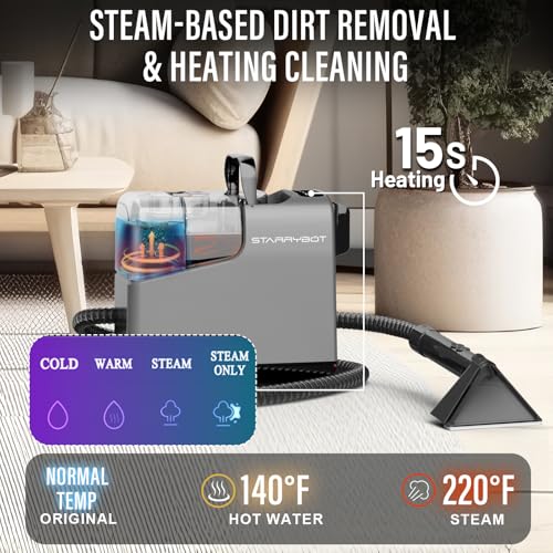 Portable Carpet & Upholstery Cleaner with Steam and Heating V8040
