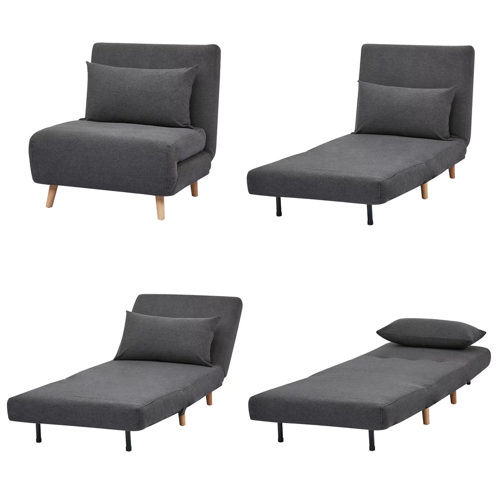 Dark Gray Futon Chair Set of 2 X9558