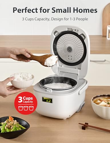 White 3 Cups Mini Rice Cooker K771211