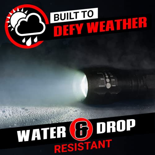 LED Flashlights with High Lumens, 5 Modes, Zoomable Beam G77824