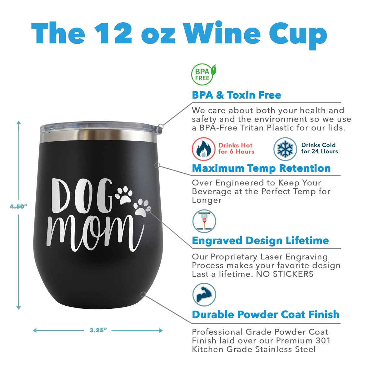 Engraved 12 oz Red Wine Cup D789543