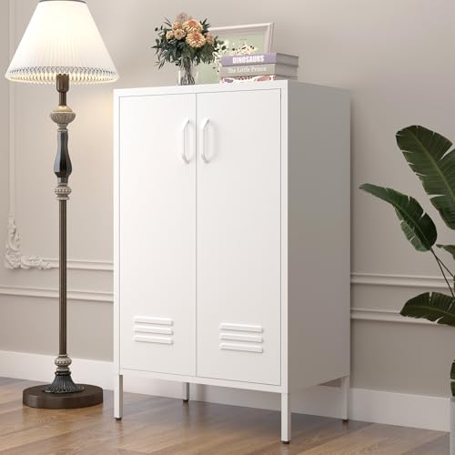 Metal Cabinet with Adjustable Shelf, Avocado Green X460062