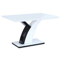 52" Steel and Starphire Glass Dining Table V50706