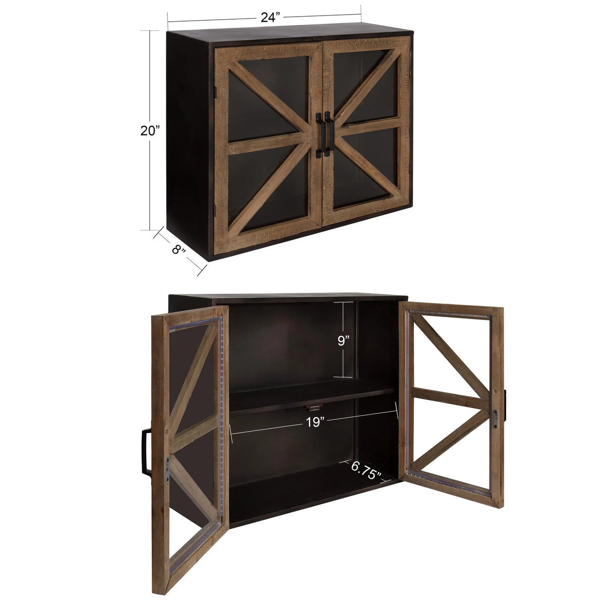 Wall Mounted Double Door Storage Cabinet T1729