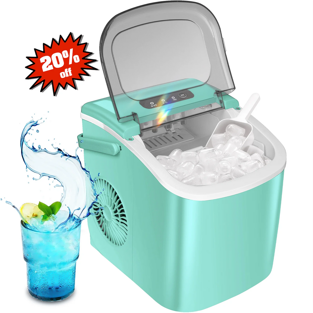 Countertop Ice Maker 9 Bullet Ice Cubes 26lbs/24H with Scoop & Basket P84737