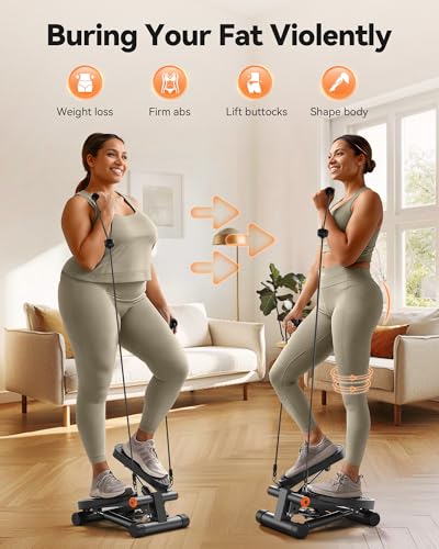 Mini Stepper with Resistance Bands and LCD Monitor K1408