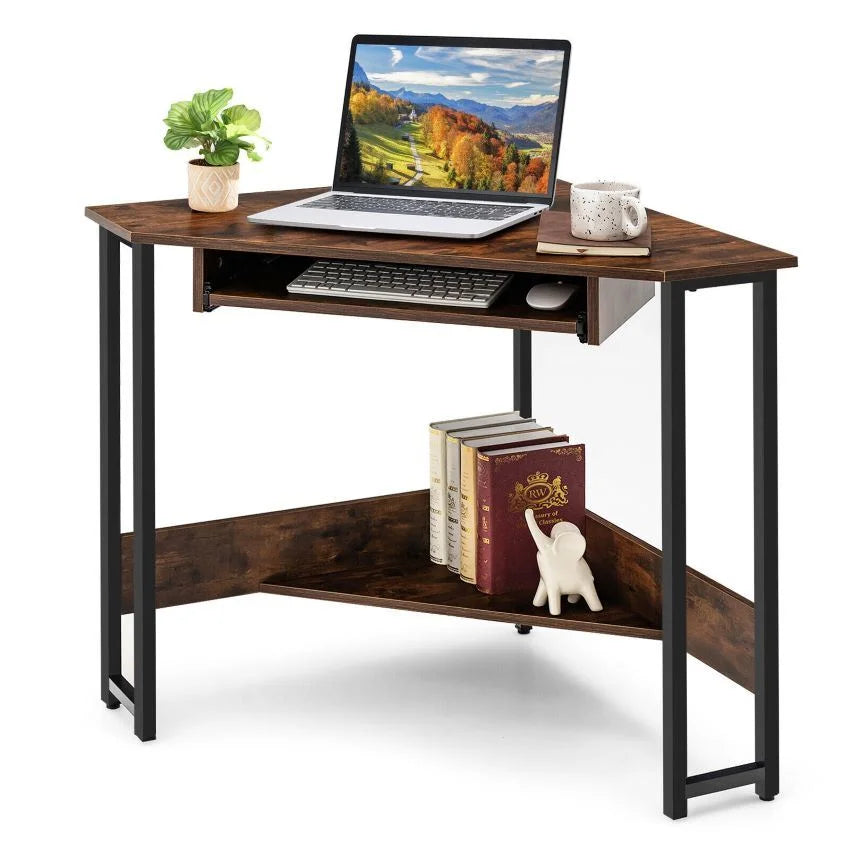 Brown Corner Computer Desk Q95088