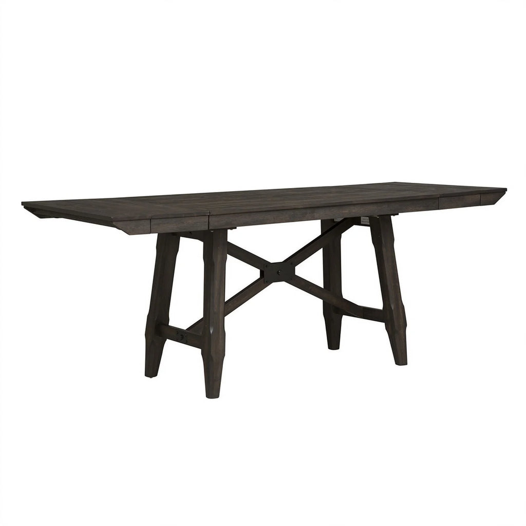 Chocolate Wood Trestle Table Top and Base X3154